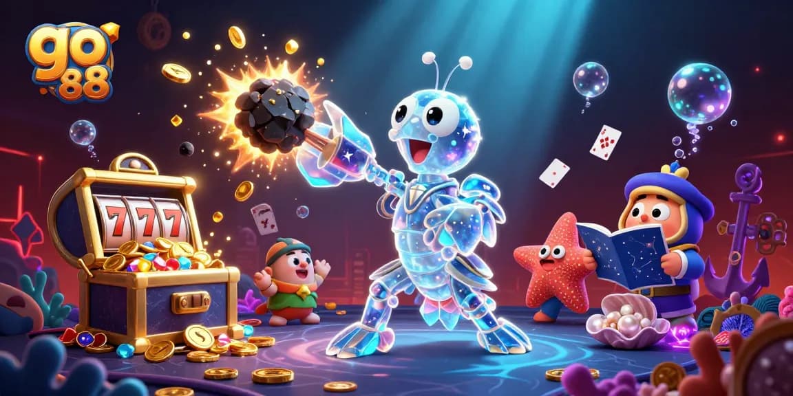 Engage with go 88 as a galactic samurai mantis shrimp battles through an alien casino world.