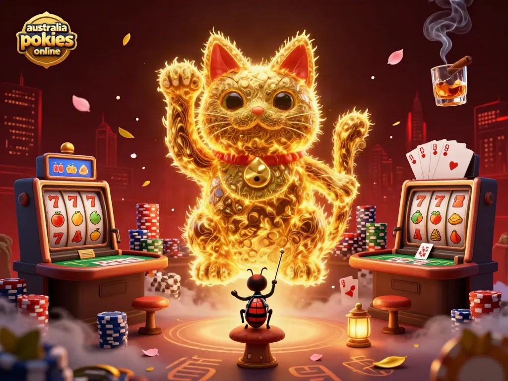 Experience excitement with australia pokies online in this festive casino scene.